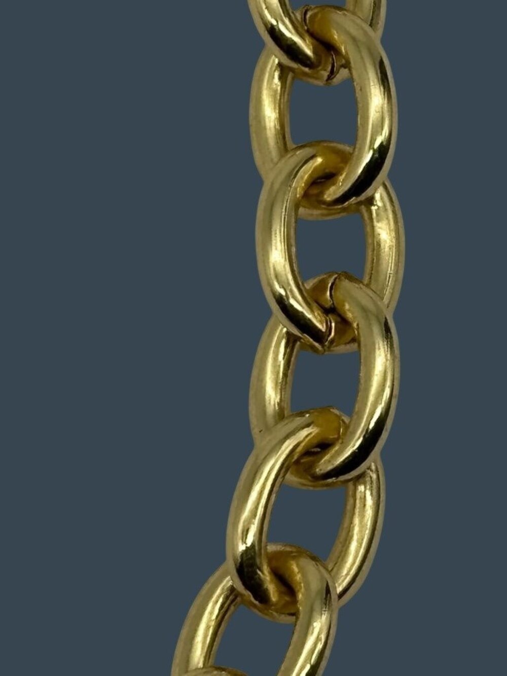 Chunky Links Chain Necklace Gold Tone Metal Toggle Bar Clasp Possibly Gold Plate - Picture 9 of 13
